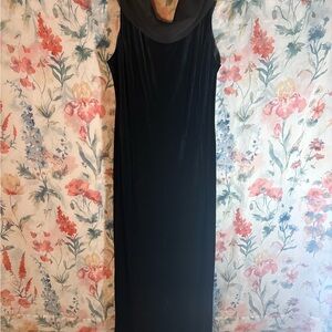 Vintage Robbie Bee Black Velvet Maxi Dress